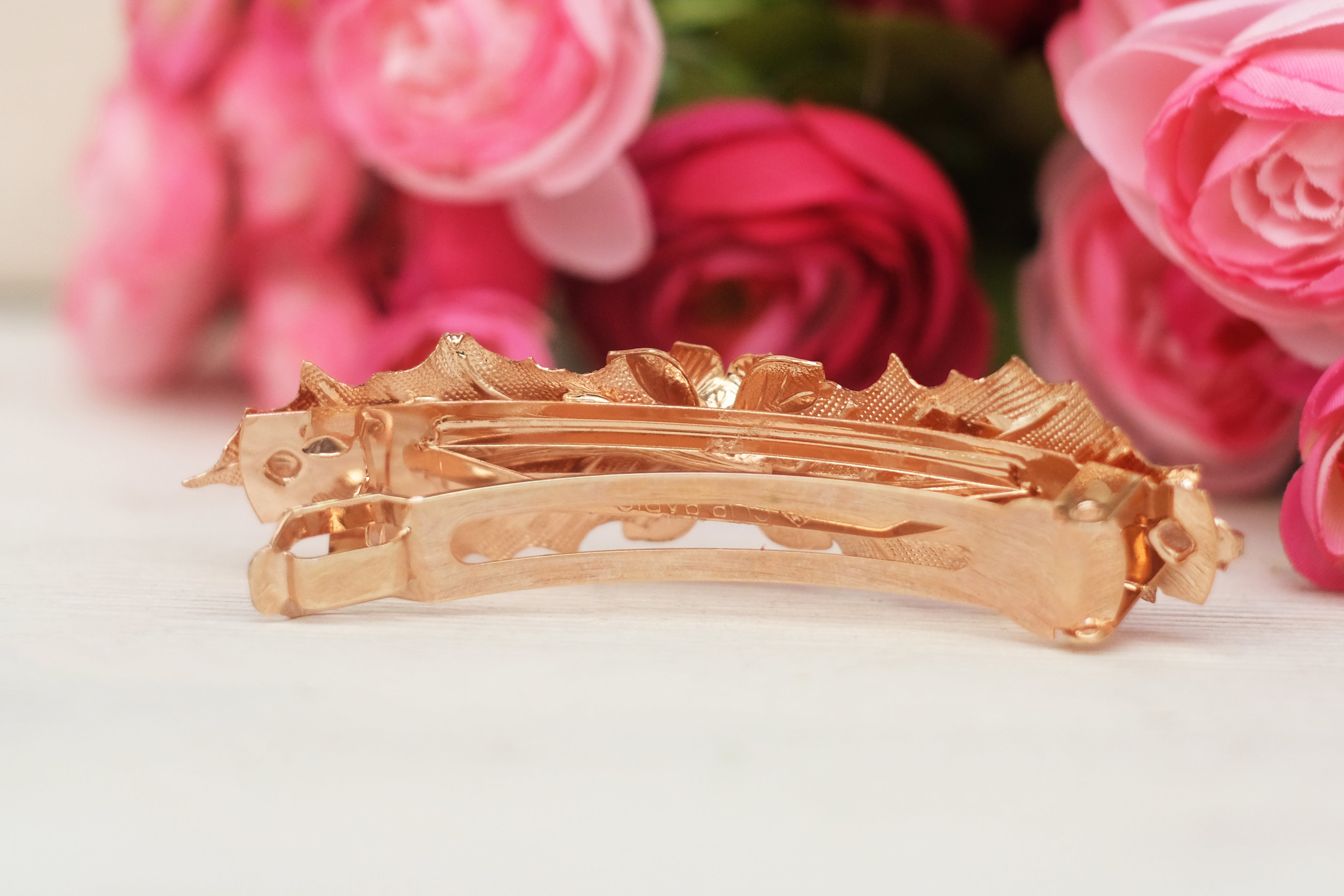 Oak Floral | Large Barrette