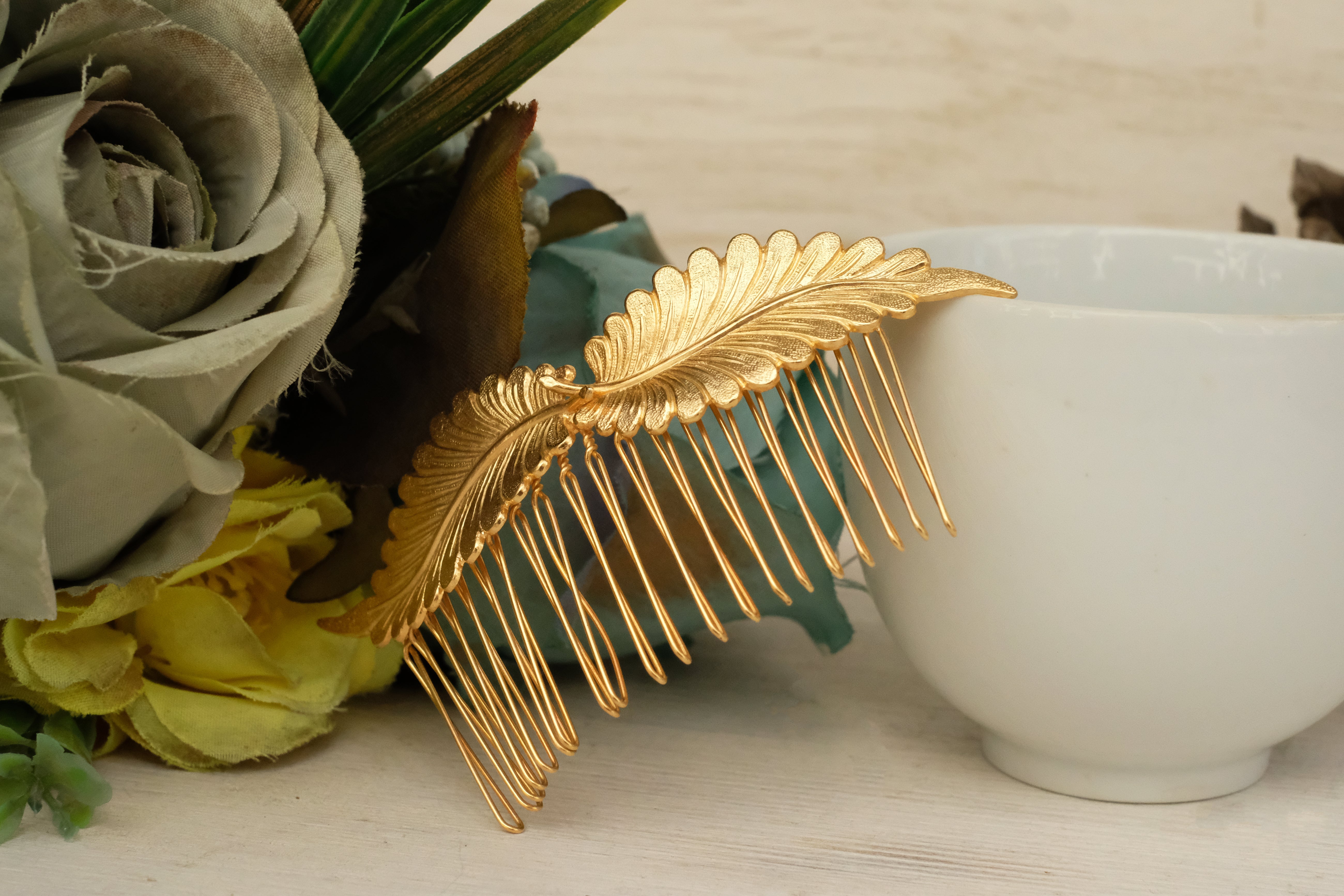 Leaf Like Feather | Large Comb