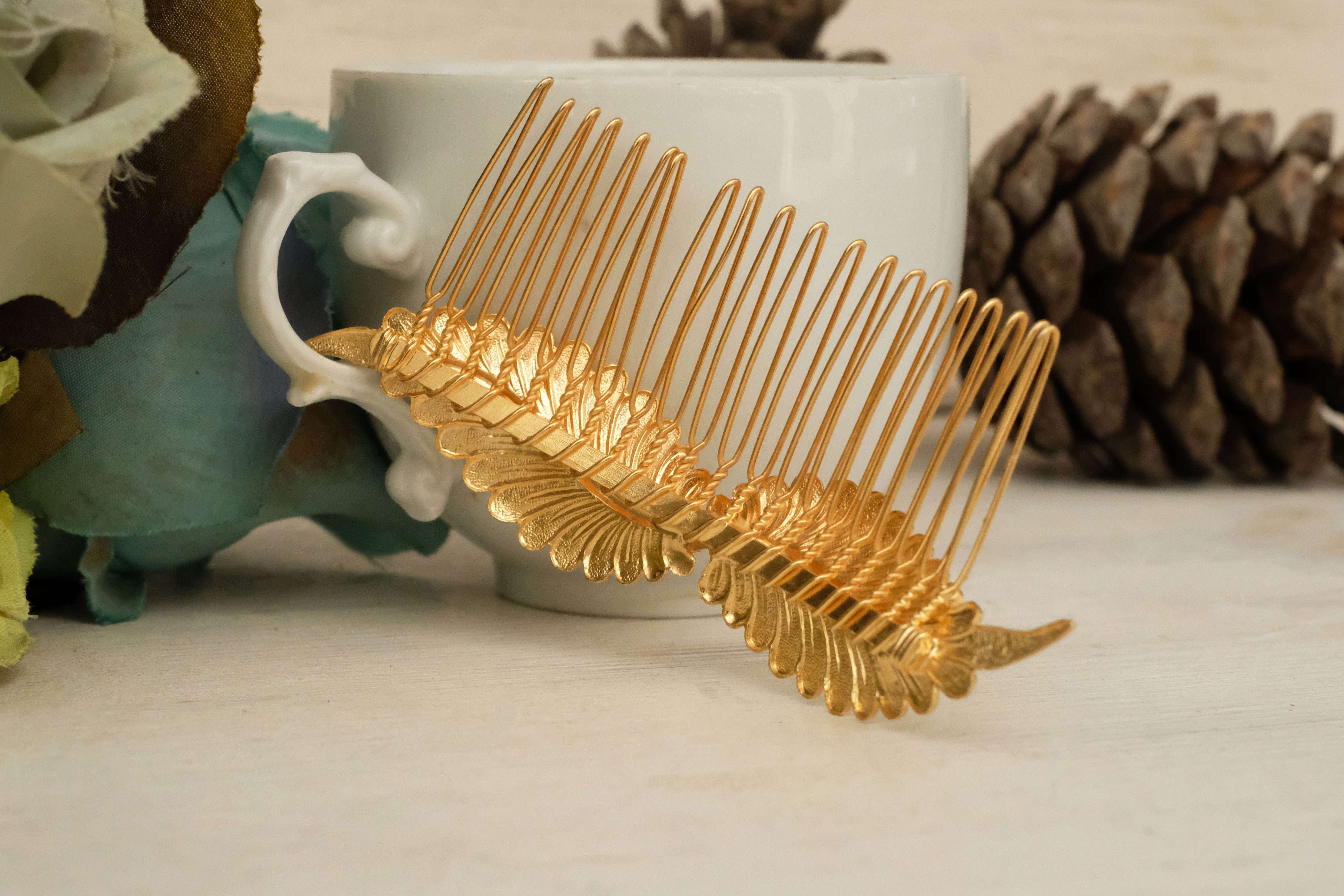 Leaf Like Feather | Large Comb