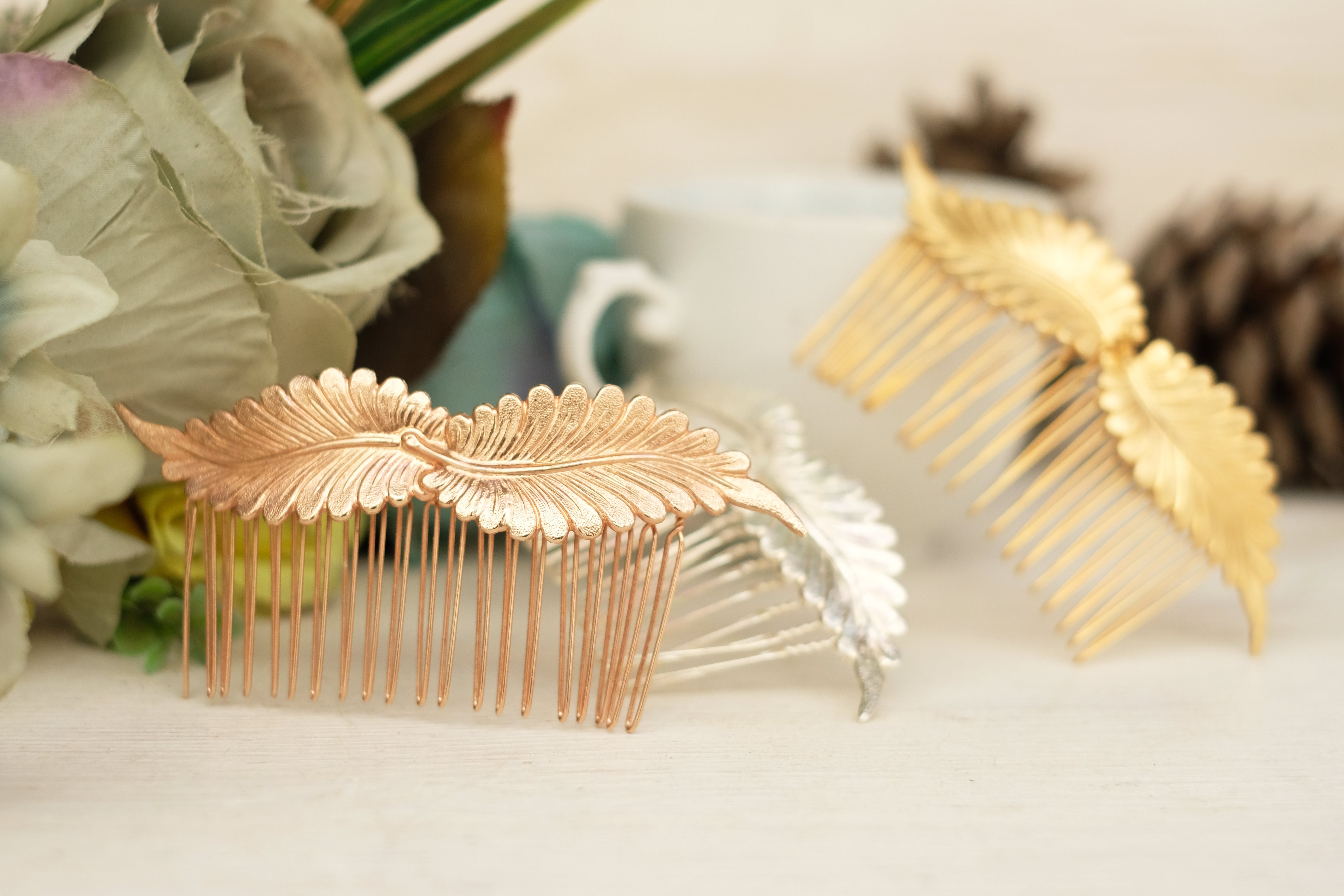 Leaf Like Feather | Large Comb