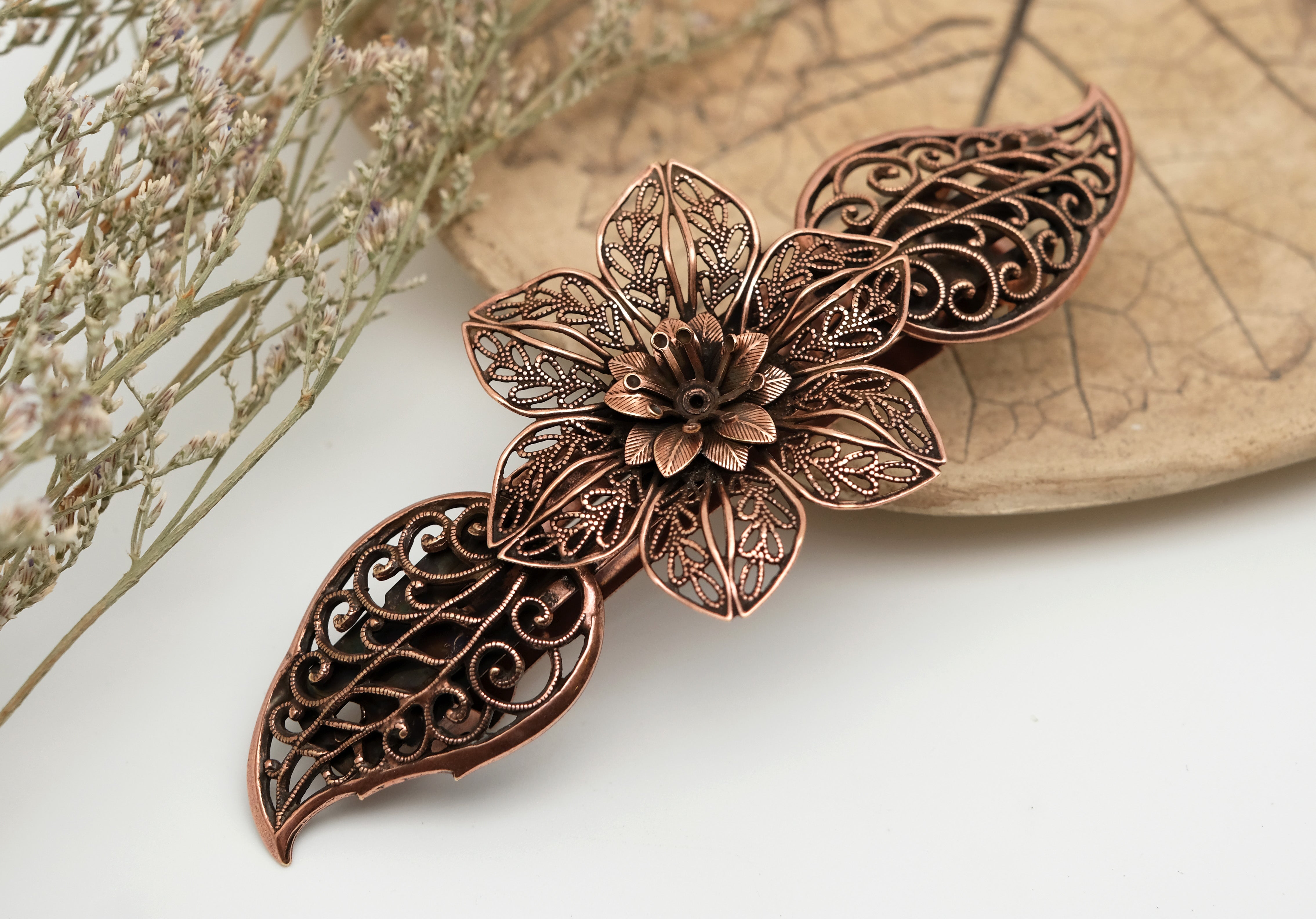 Lace Flower | Large Barrette