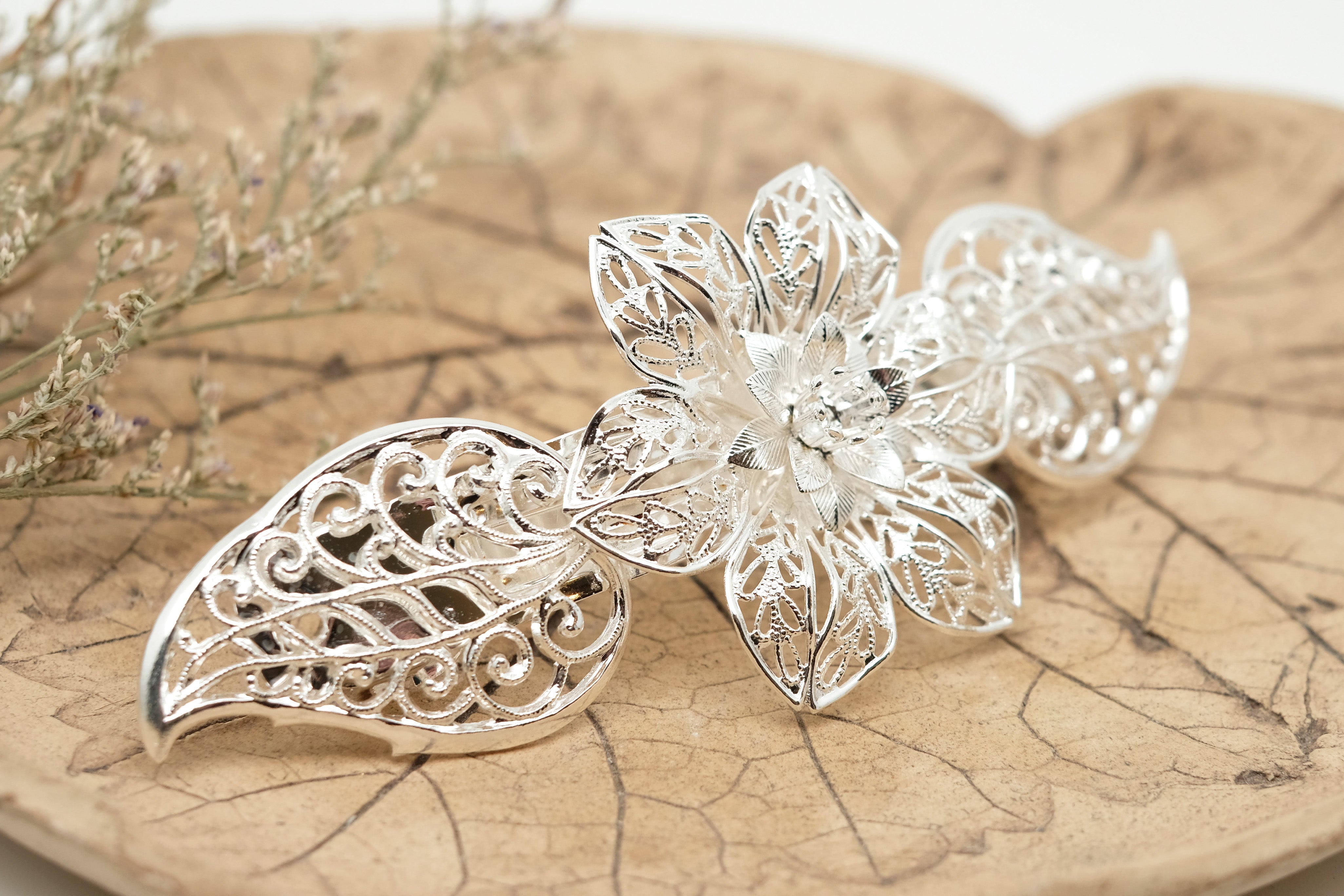 Lace Flower | Large Barrette