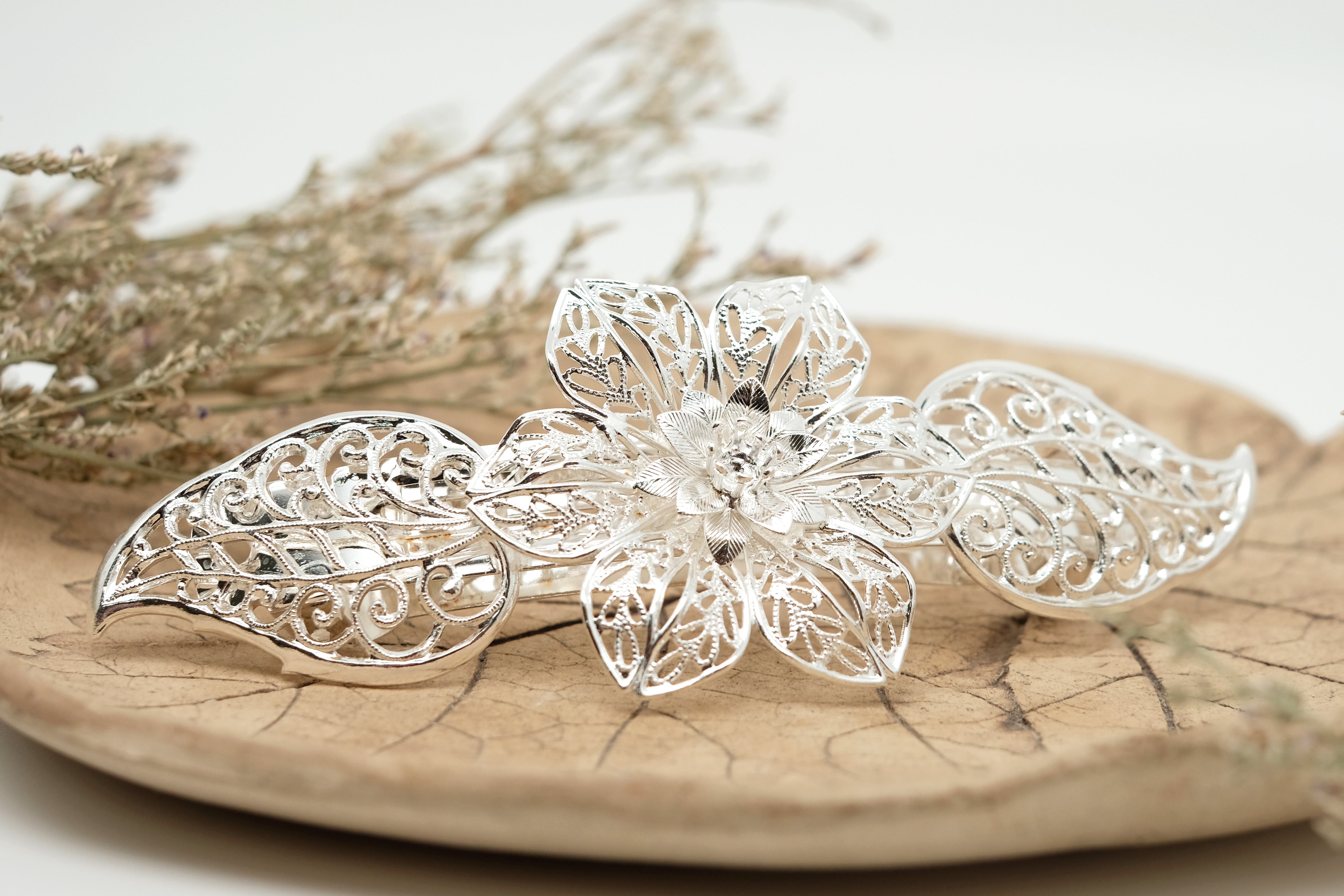 Lace Flower | Large Barrette