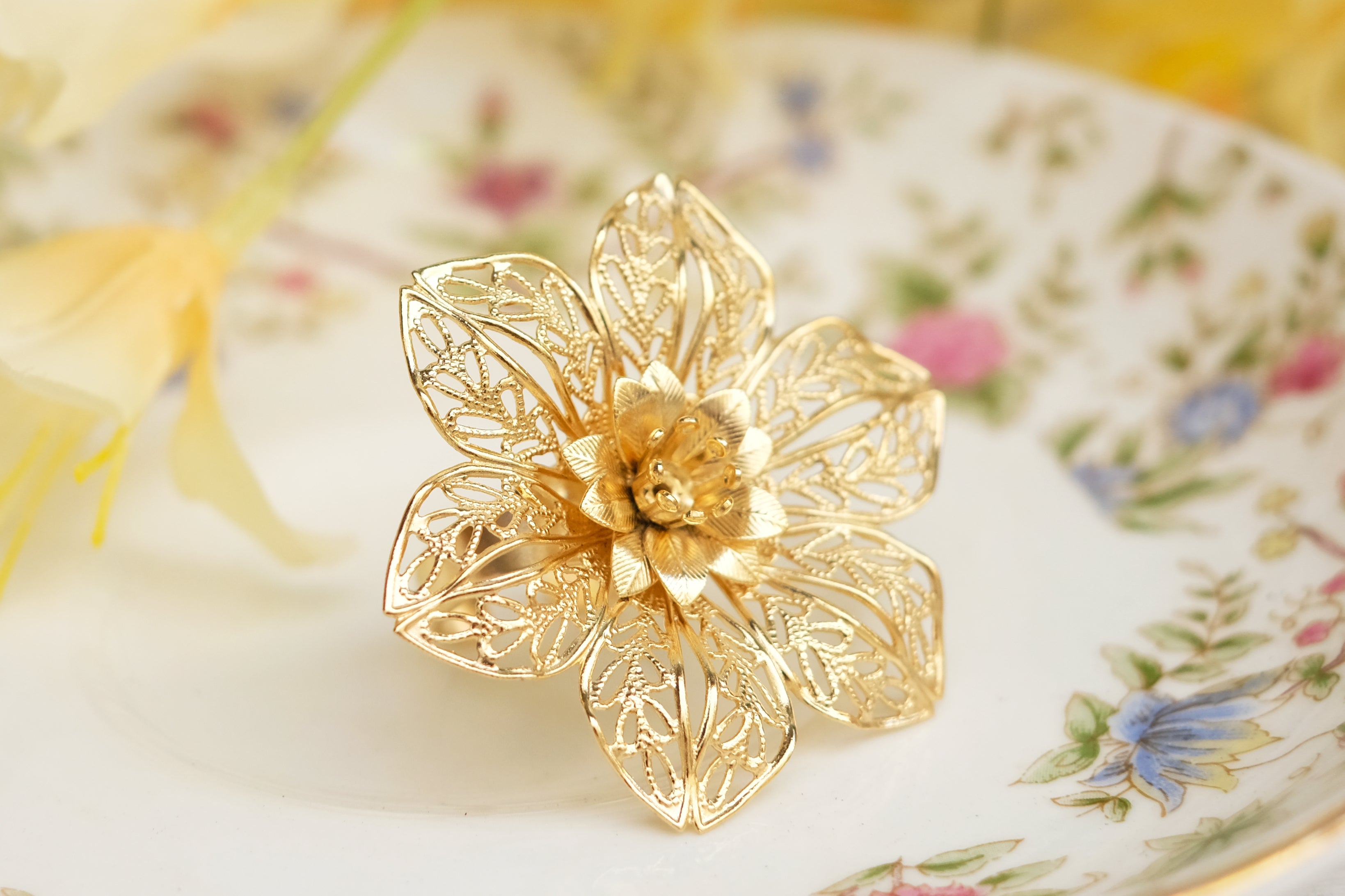 Filigree Rose Ornament | Statement Ring
