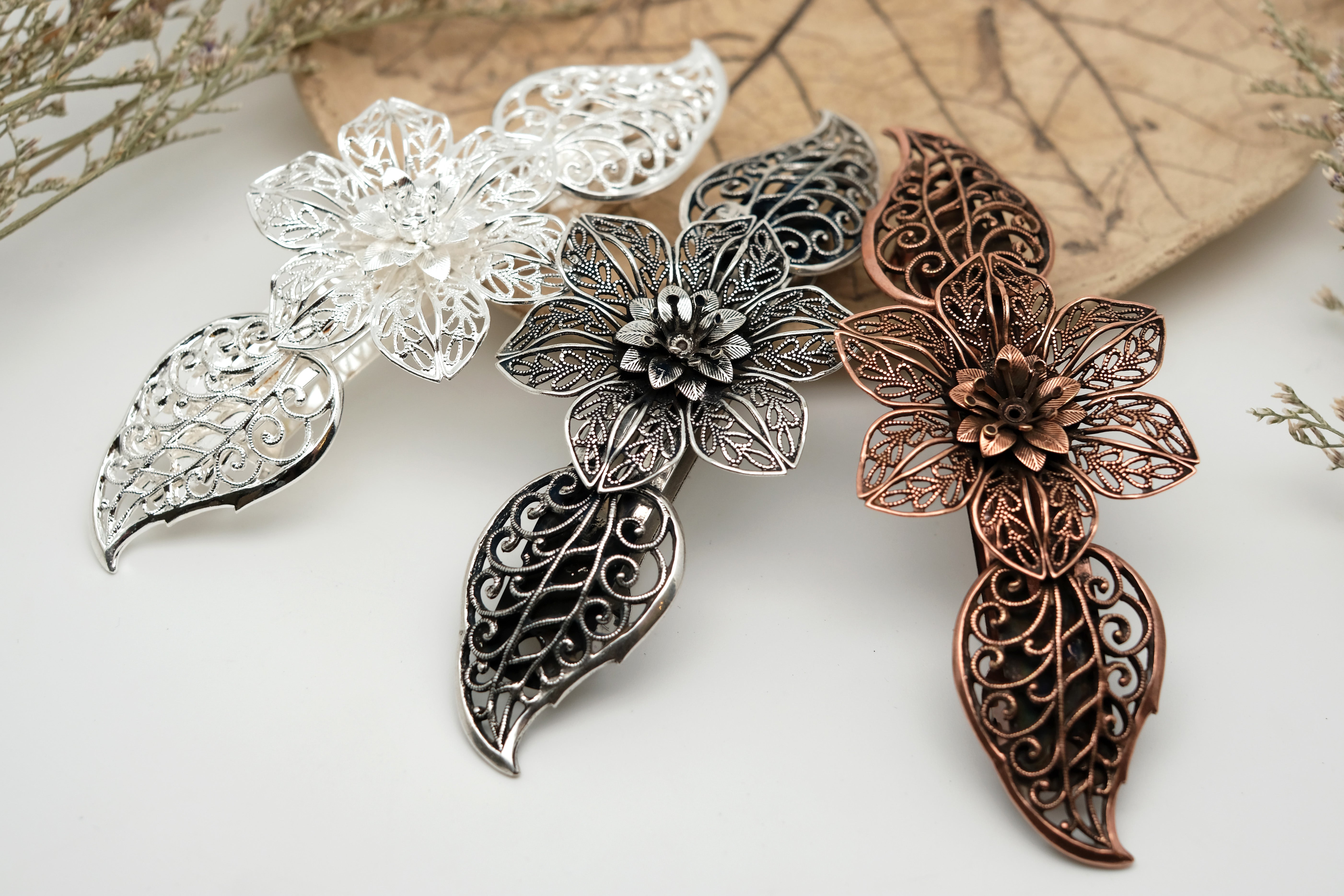 Lace Flower | Large Barrette