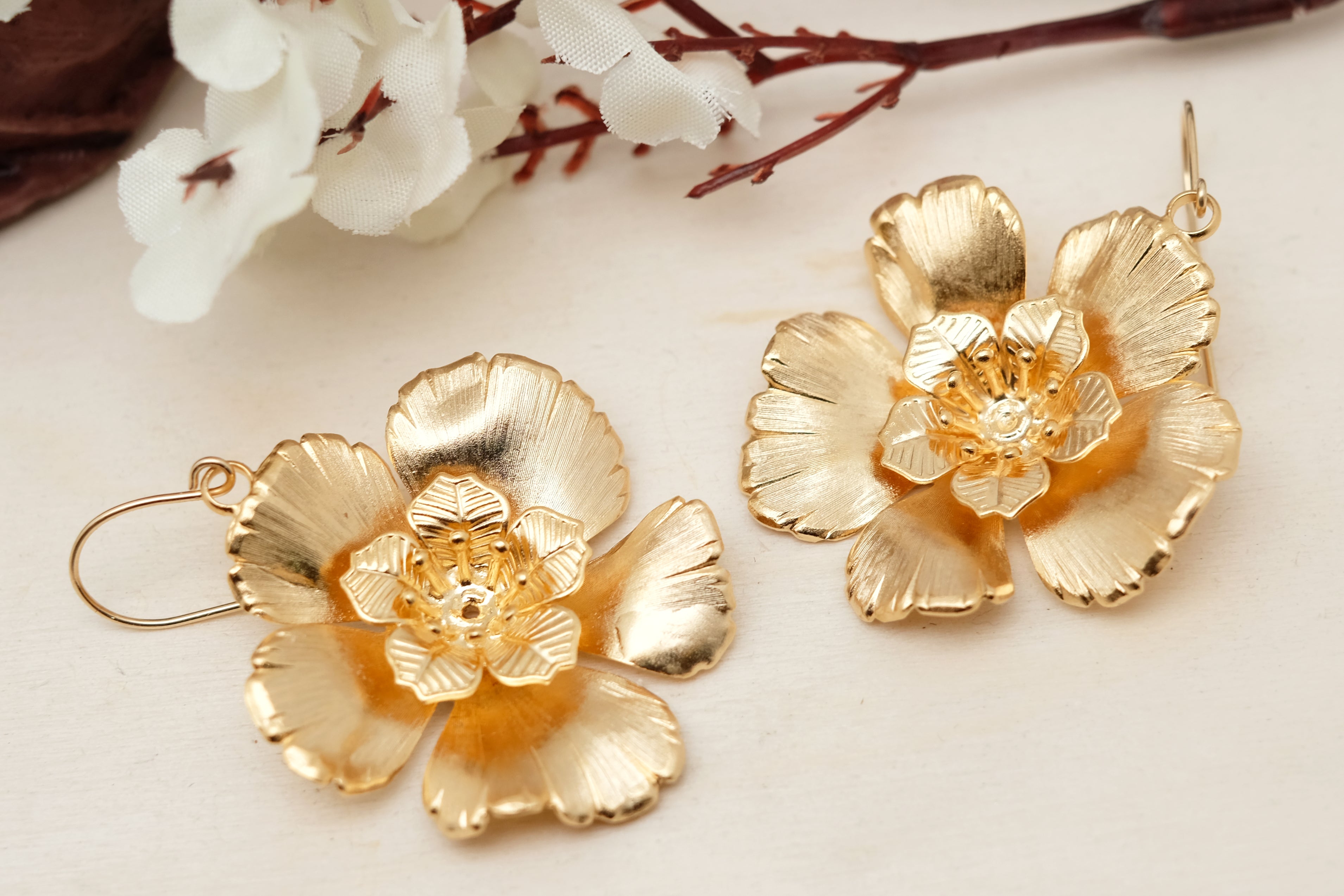 Almond Tree Blossom | Dangling Earrings