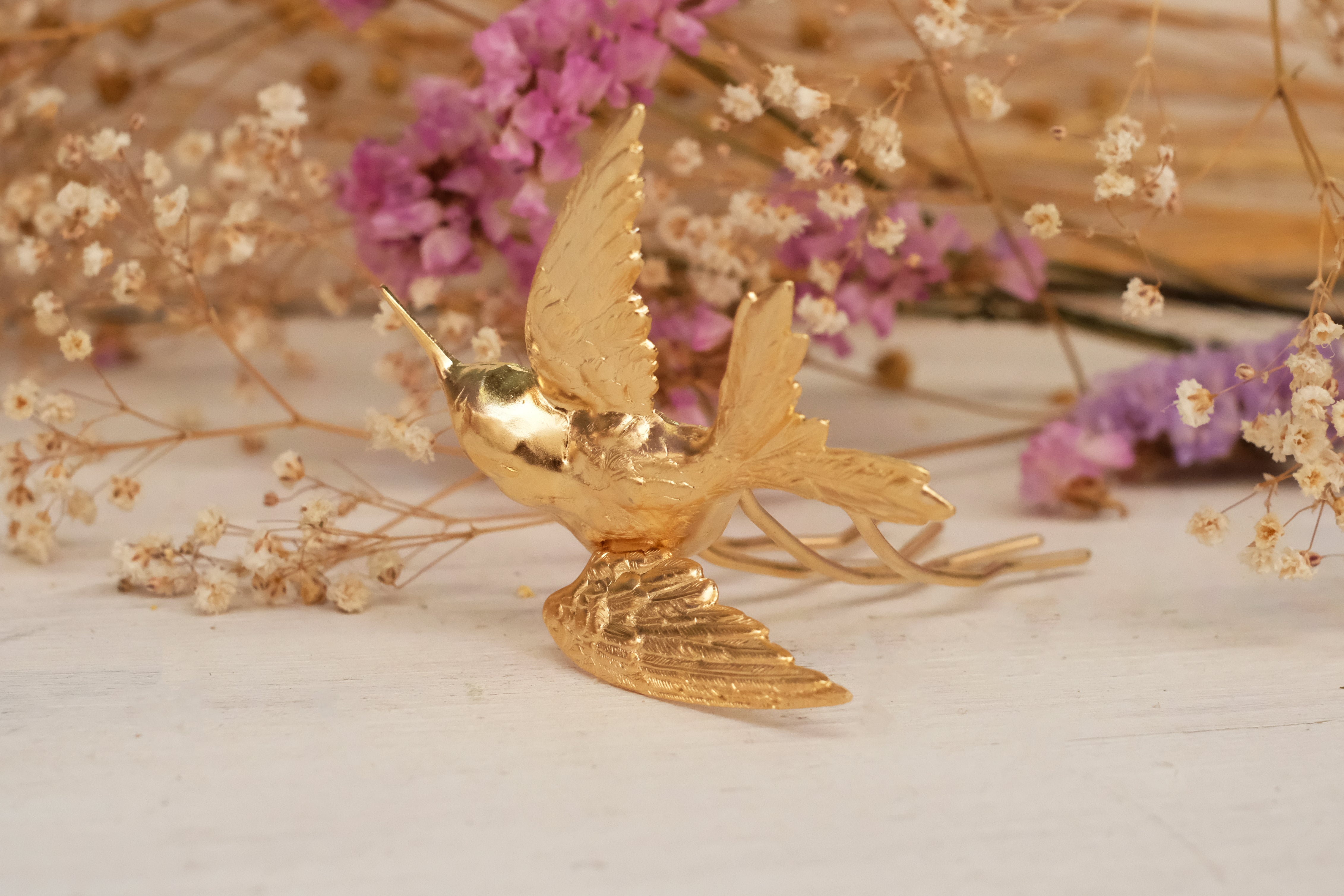 birds, swallow, gold, silver, silver oxide, hair fork, hair, jewelry, gold plated, silver plated 925.