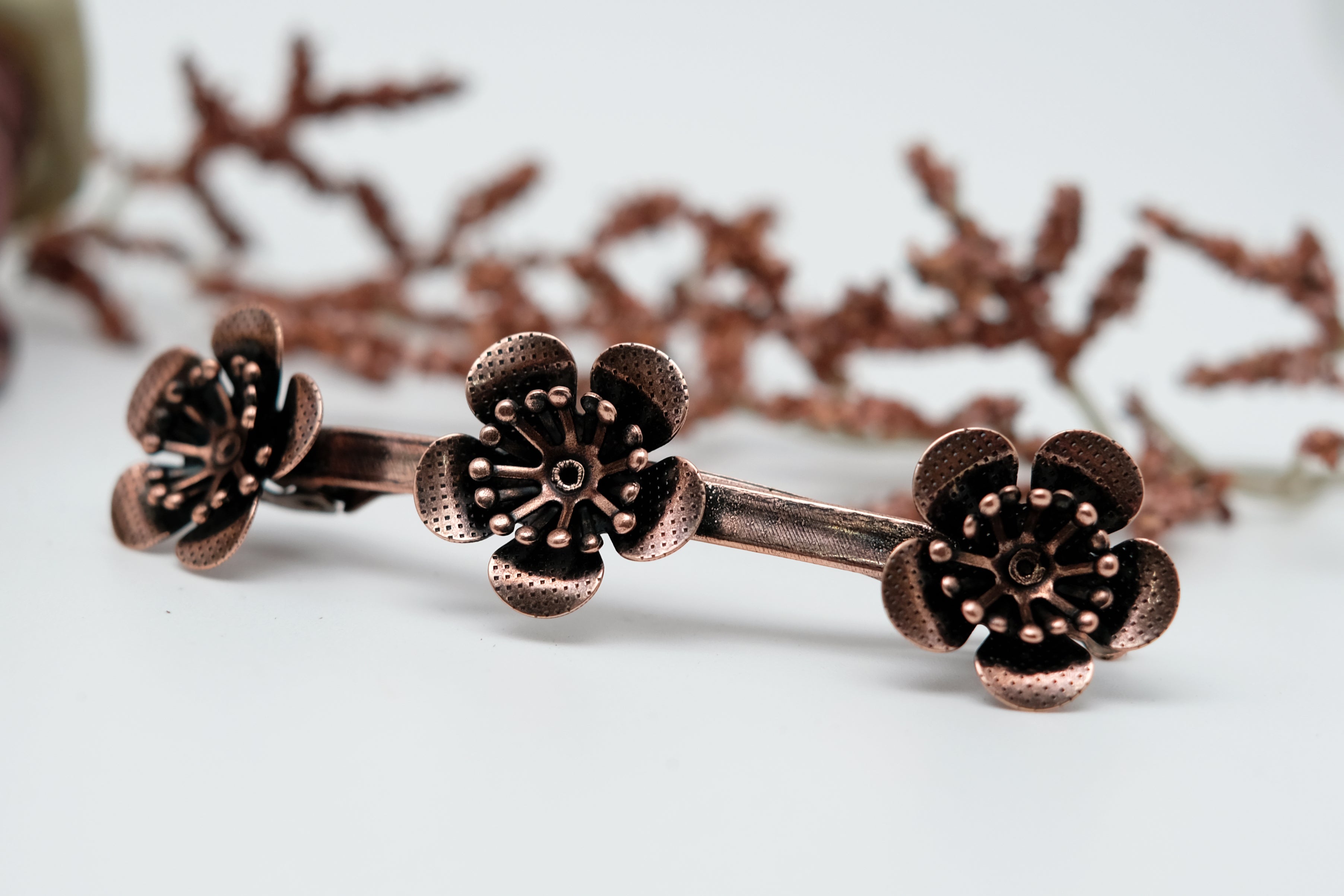 Trio Bloom | Thin Barrette