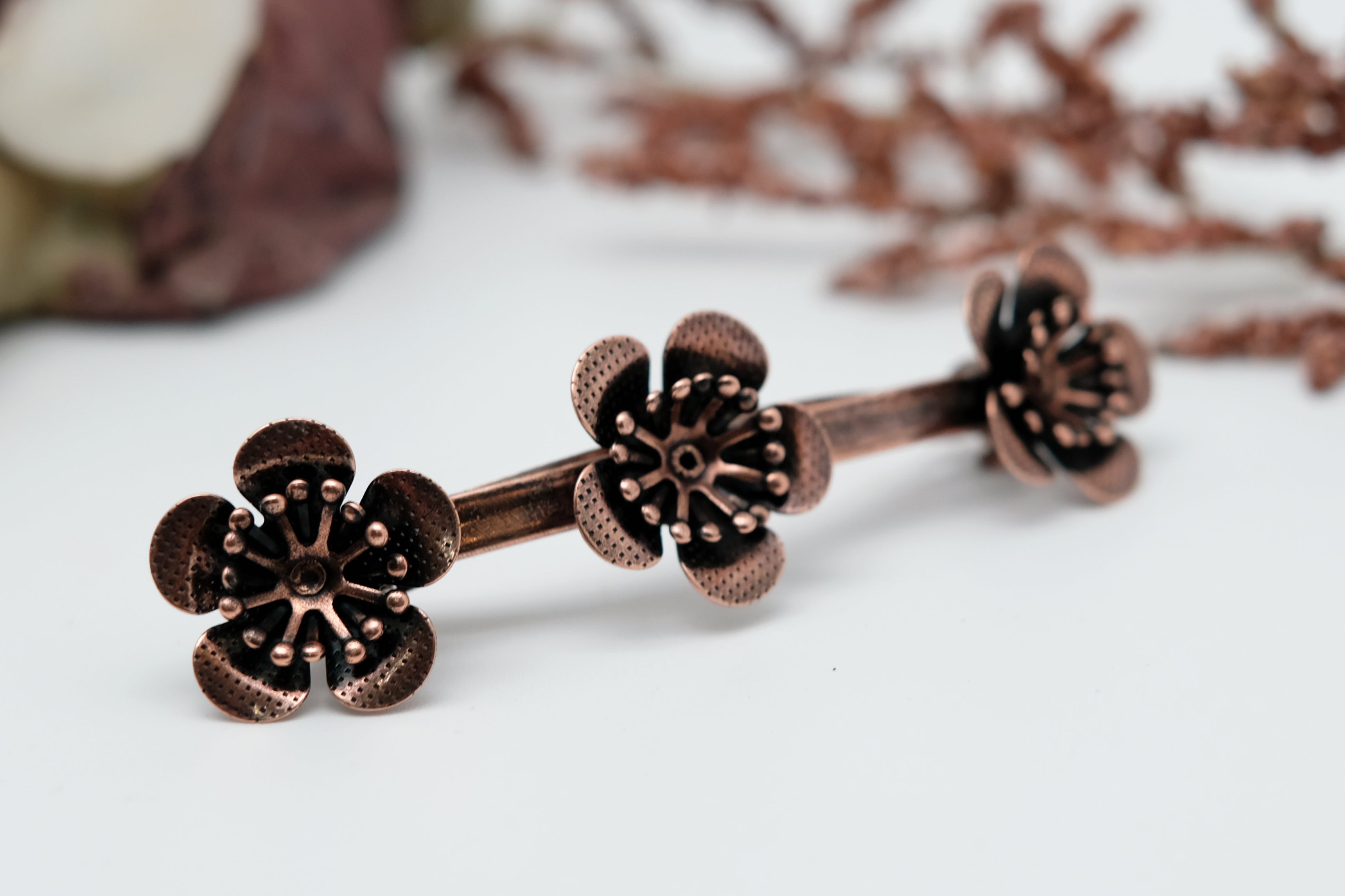 Trio Bloom | Thin Barrette