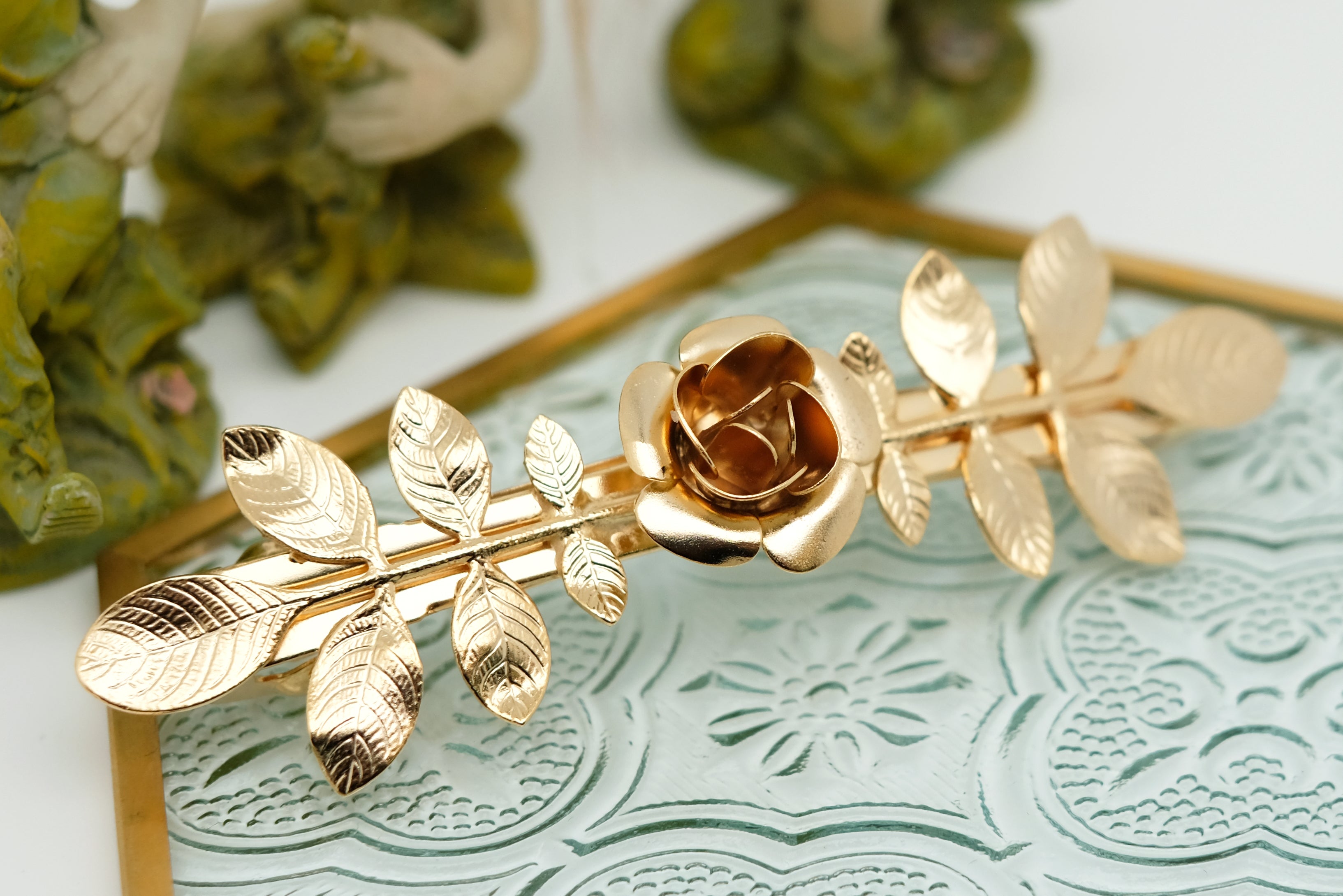 Flower and Leaf | Thin Barrette