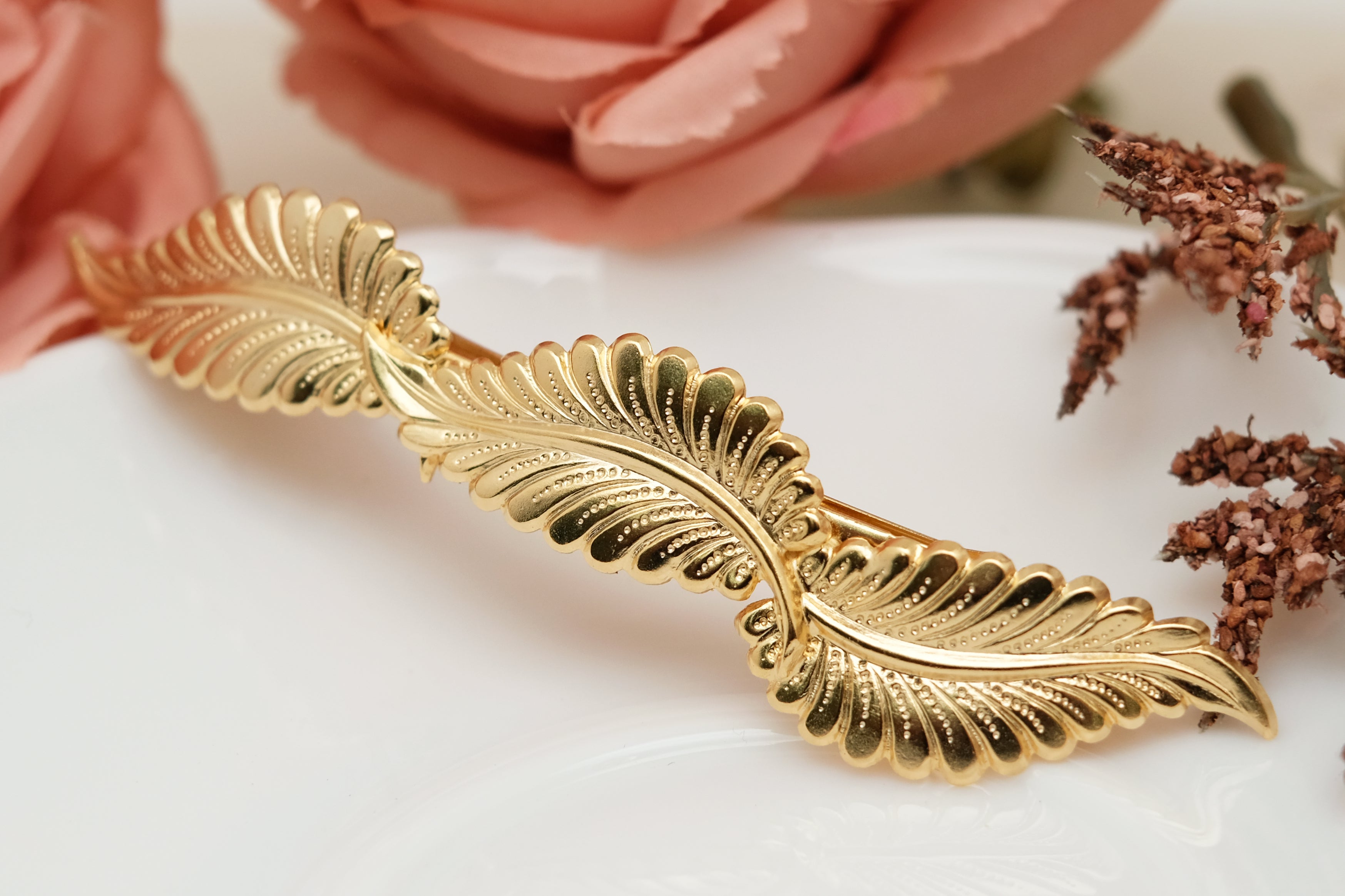 Wind Leaf Trio | Thin Barrette