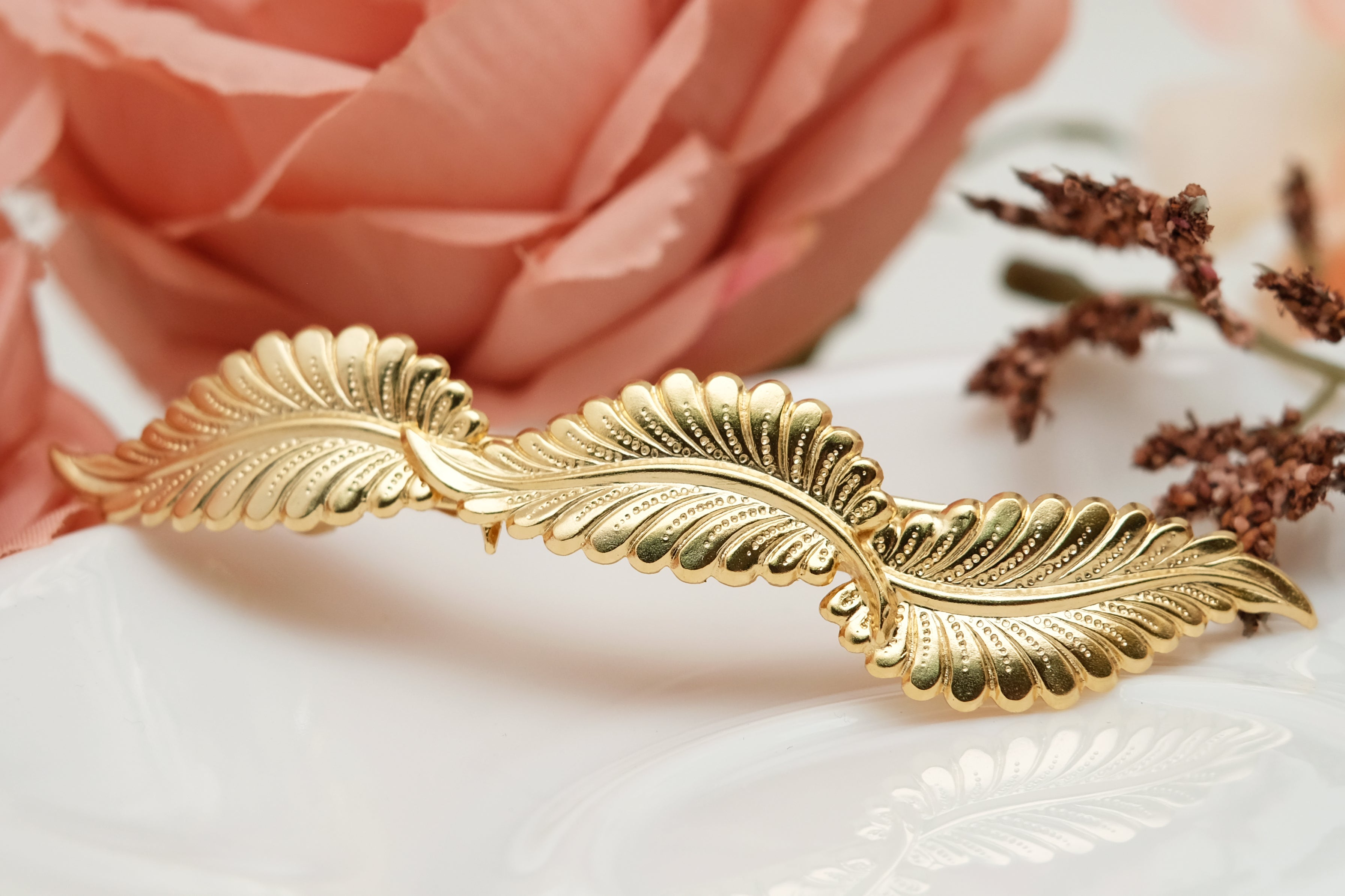 Wind Leaf Trio | Thin Barrette