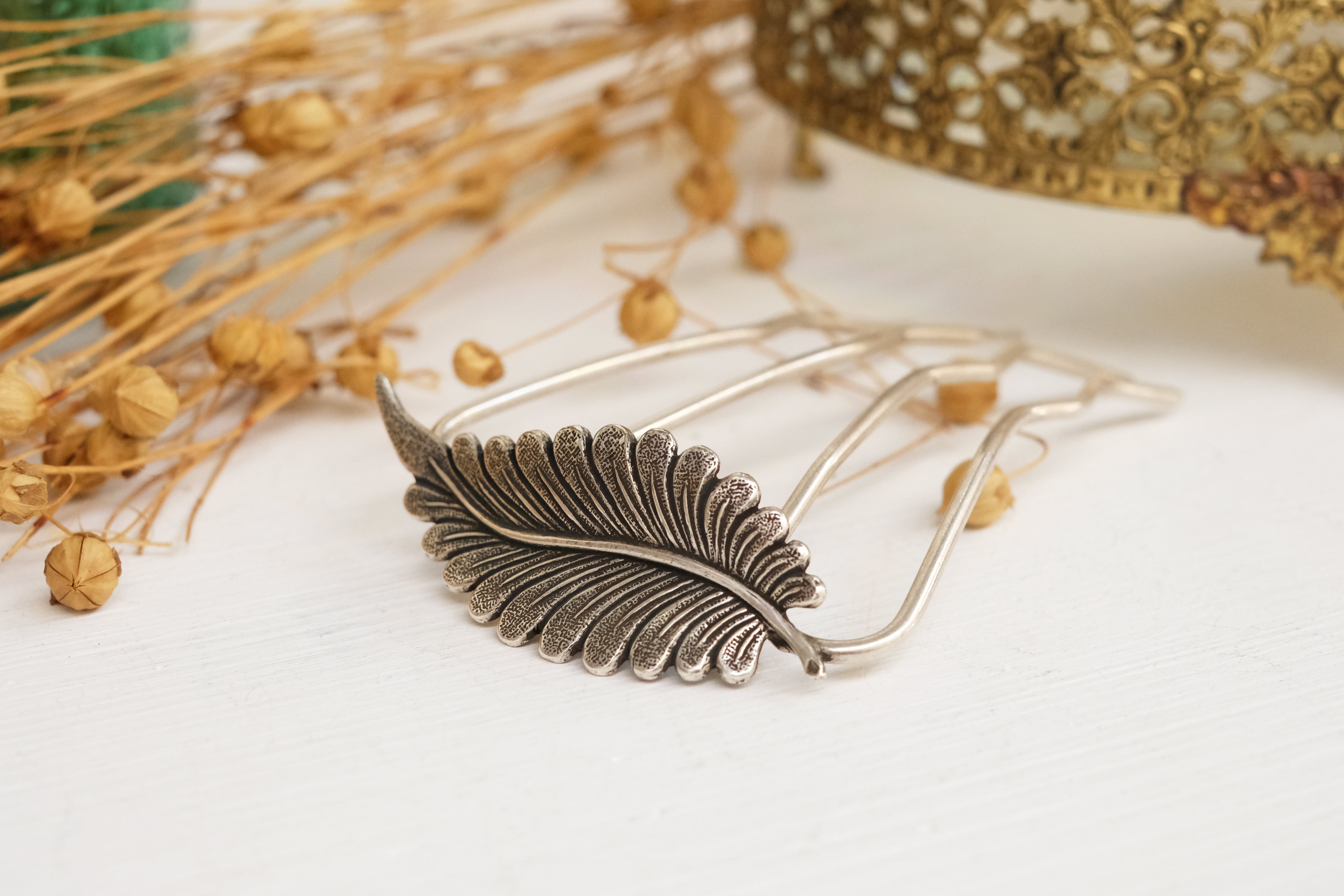 Winged Leaf Reverie | Hair Fork