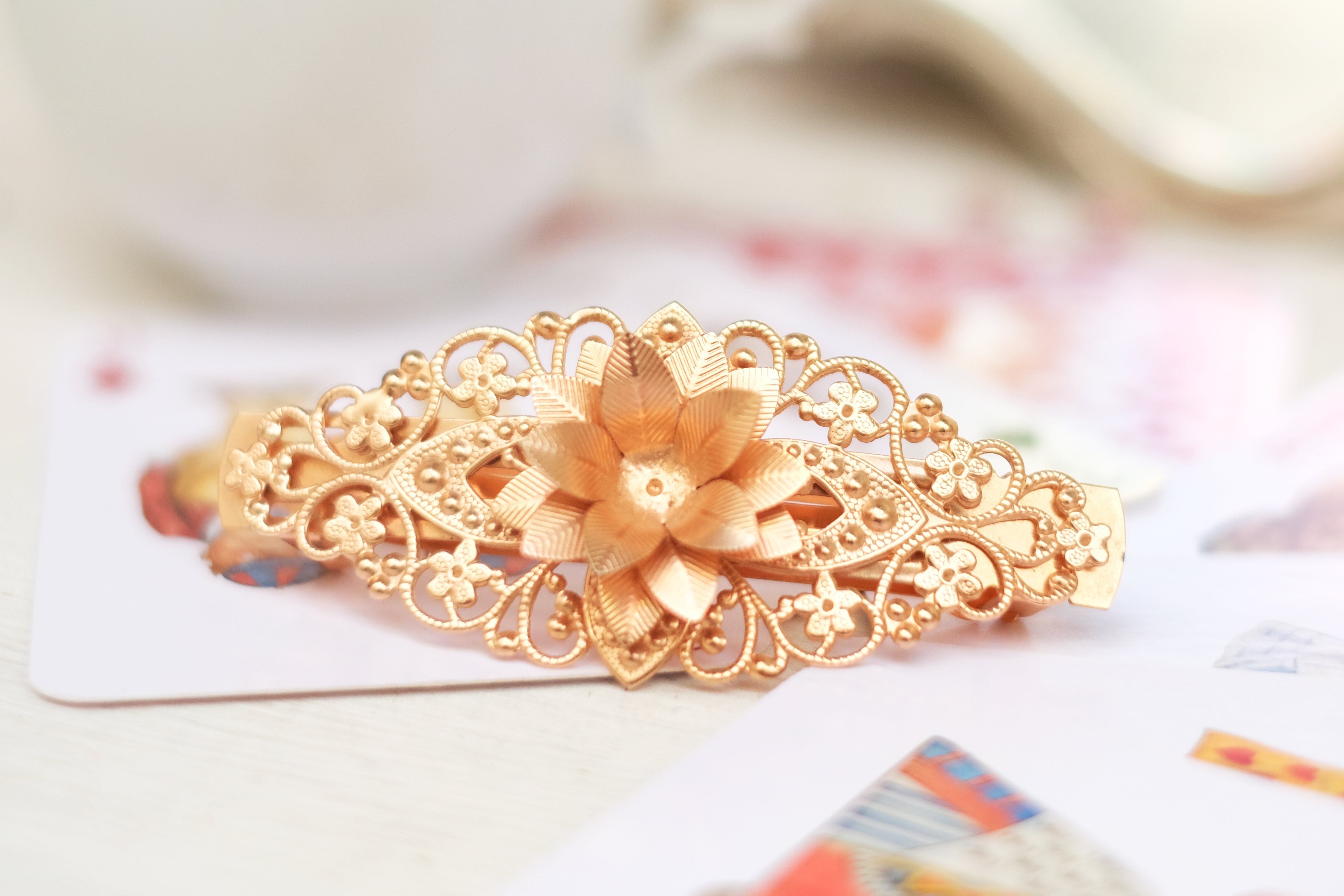 Floral Lace | Large Barrette