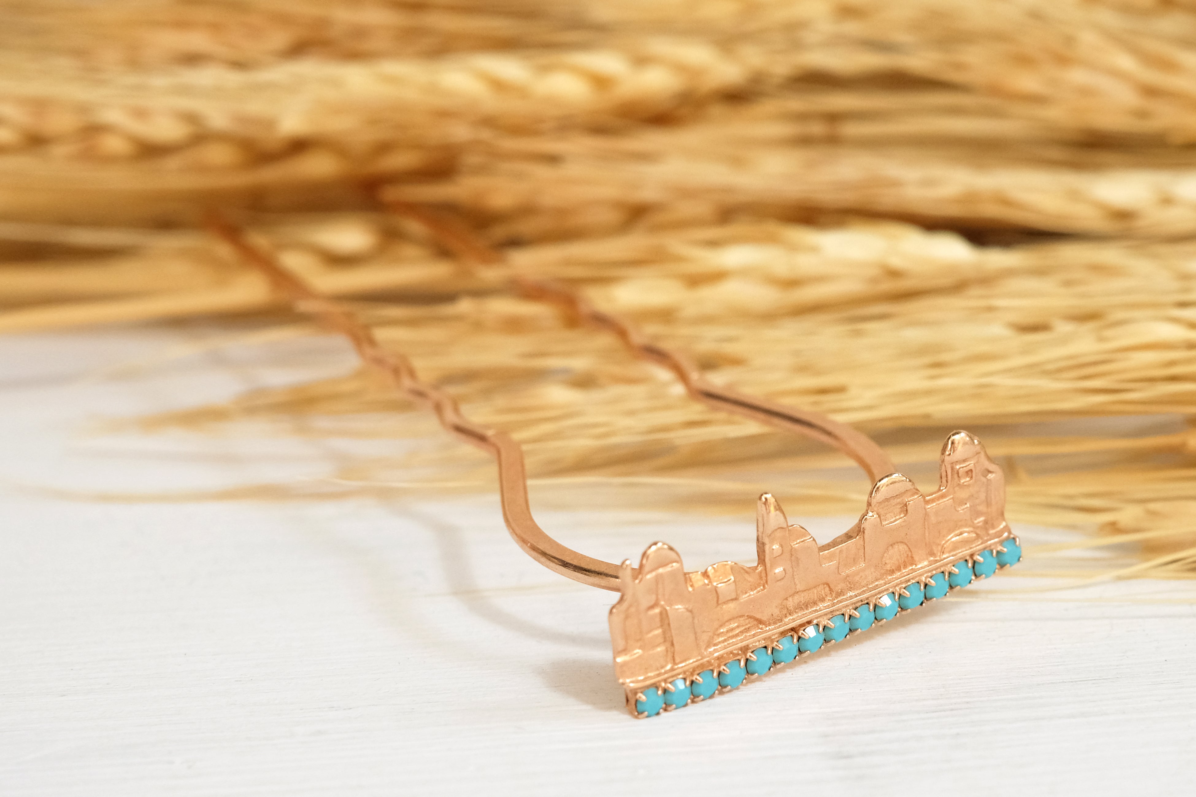 Jerusalem City Scape Inlaid | Prongs