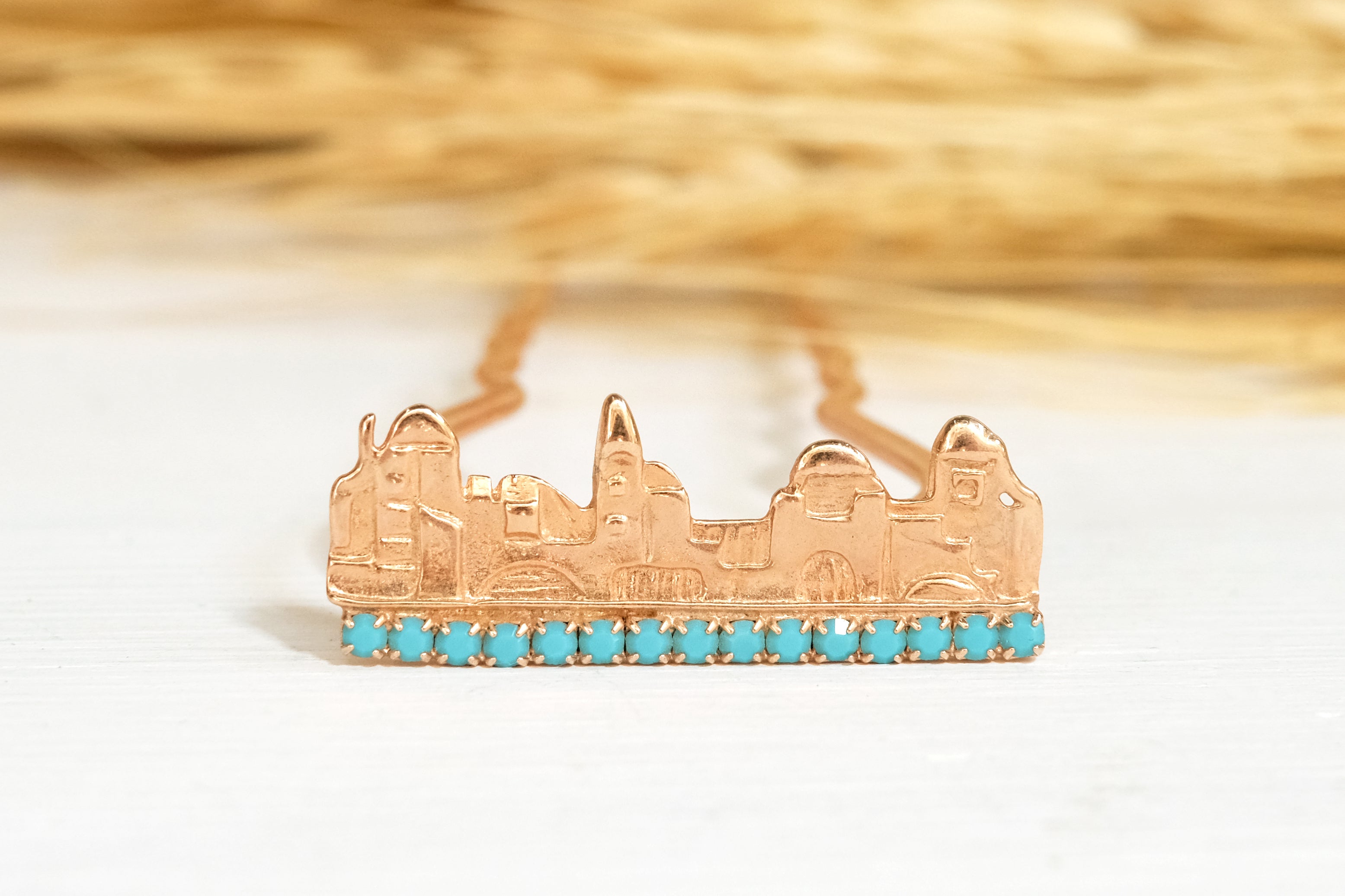 Jerusalem City Scape Inlaid | Prongs