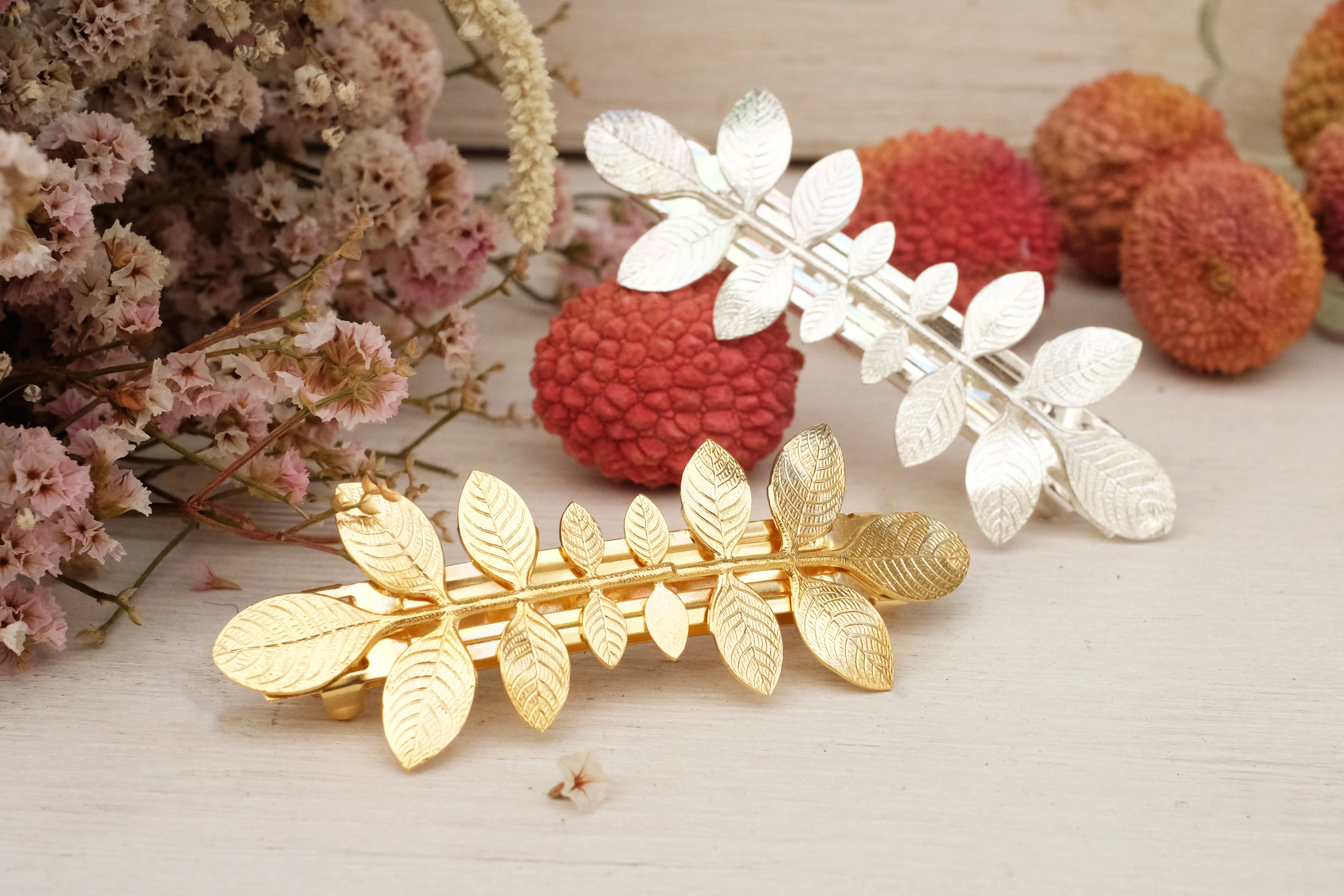 Oak Leaf Variation | Large Barrette