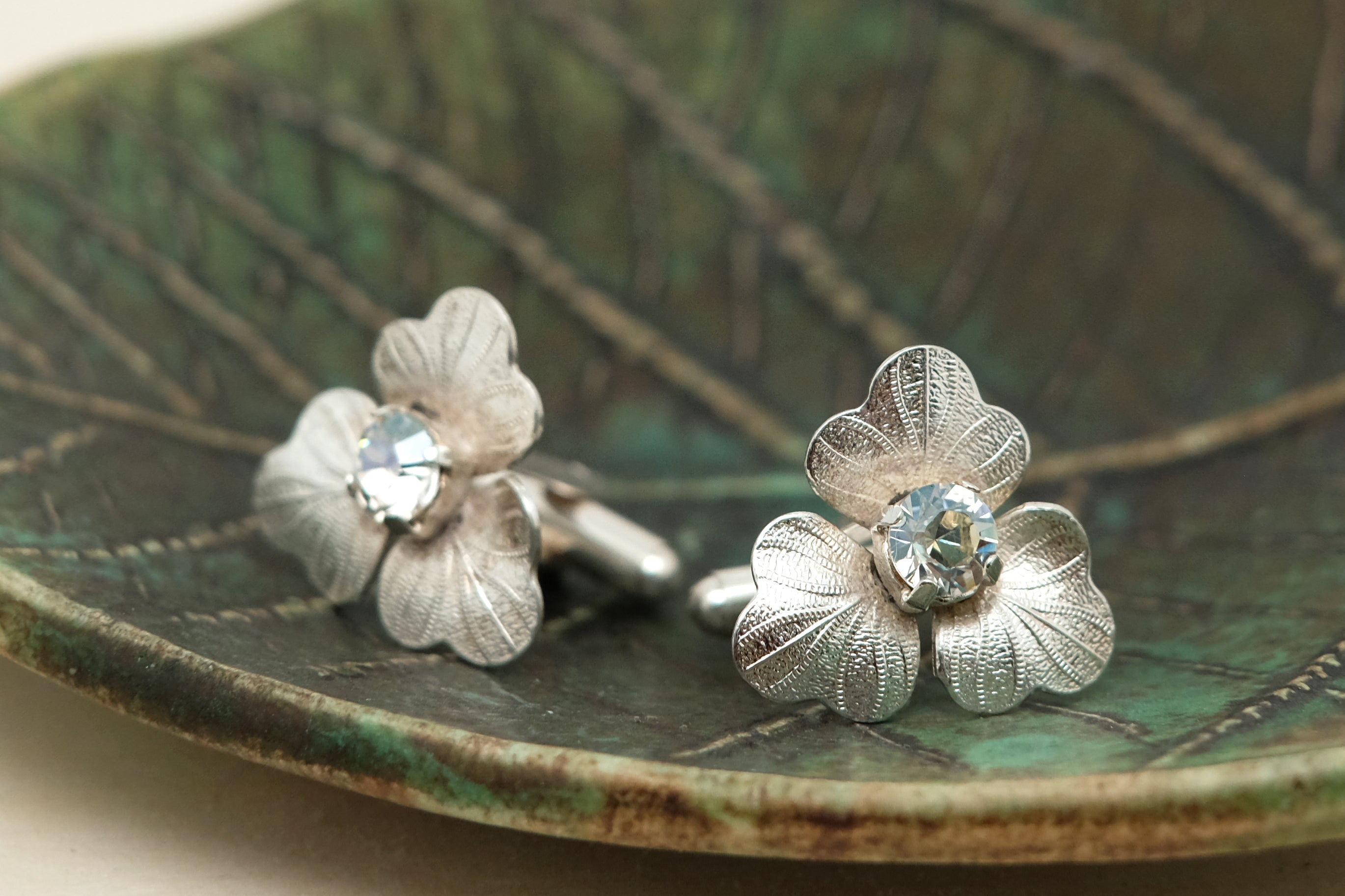 Clover and Crystal | Cufflinks