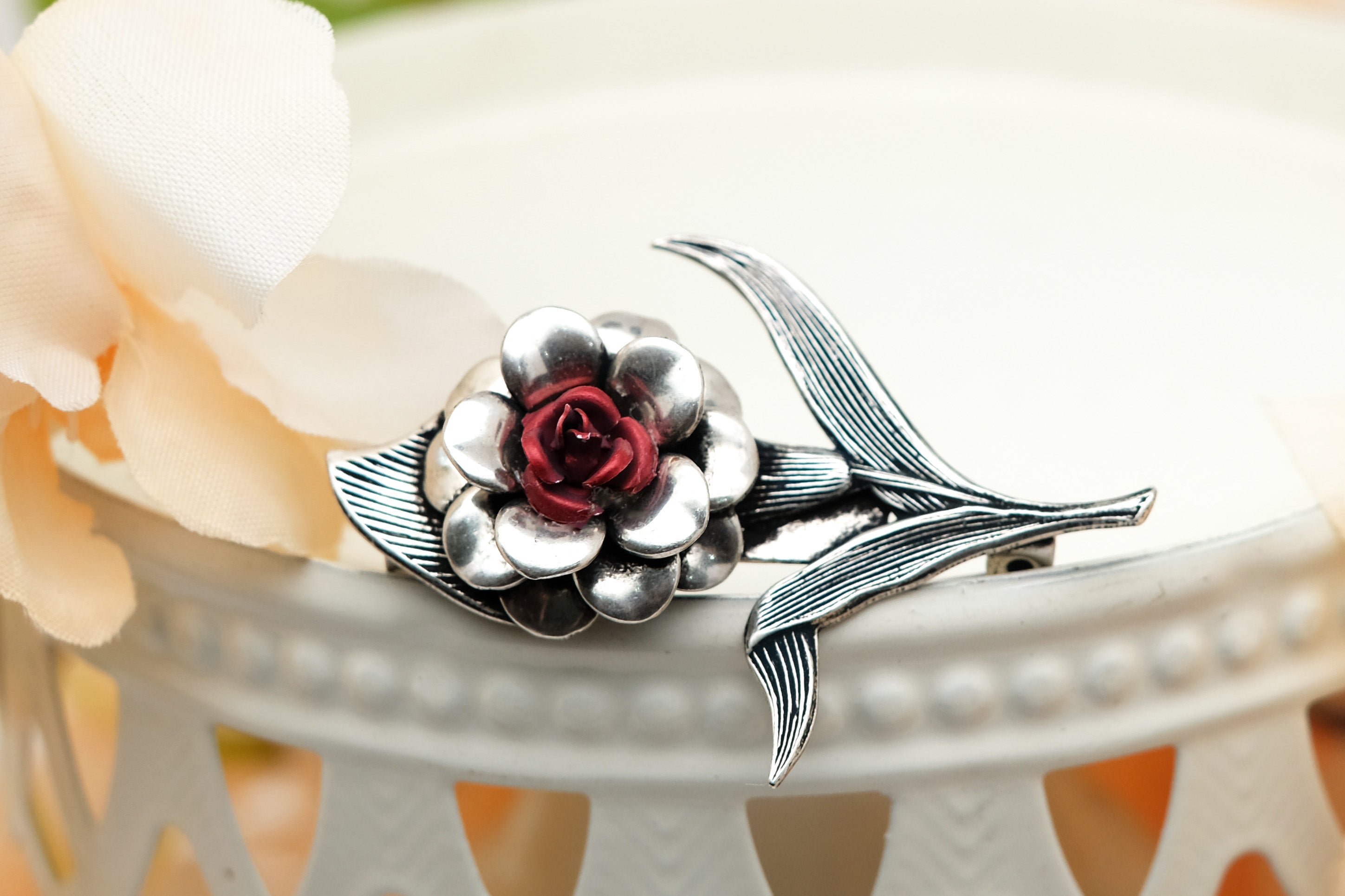 Petit Rose Inlaid | Brooch