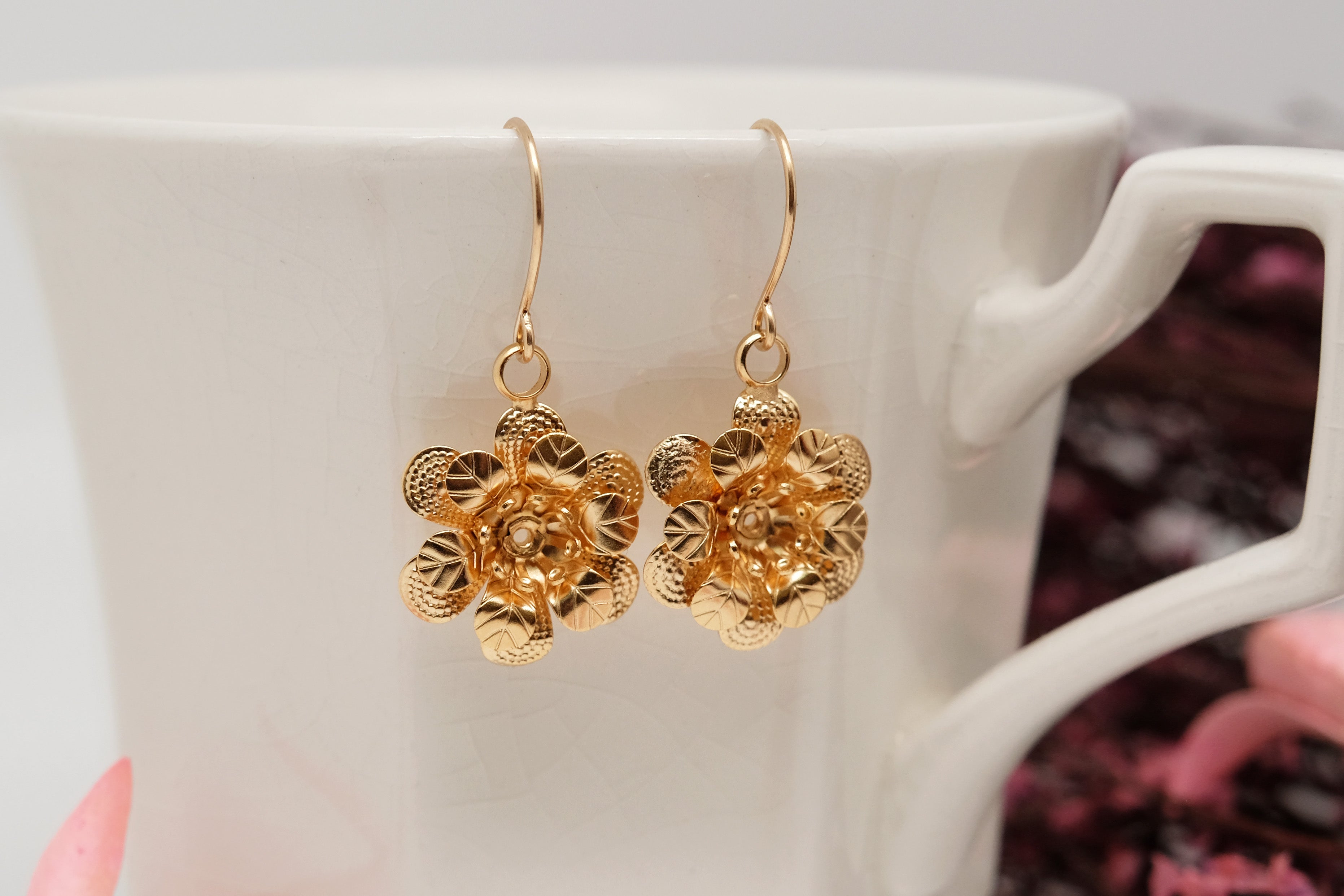 Perfect flower sketch | Dangling Earrings