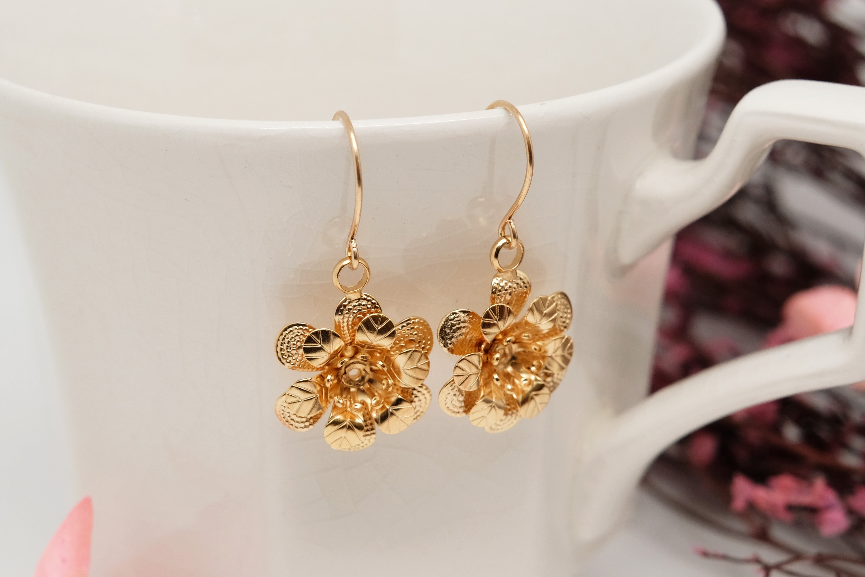 Perfect flower sketch | Dangling Earrings